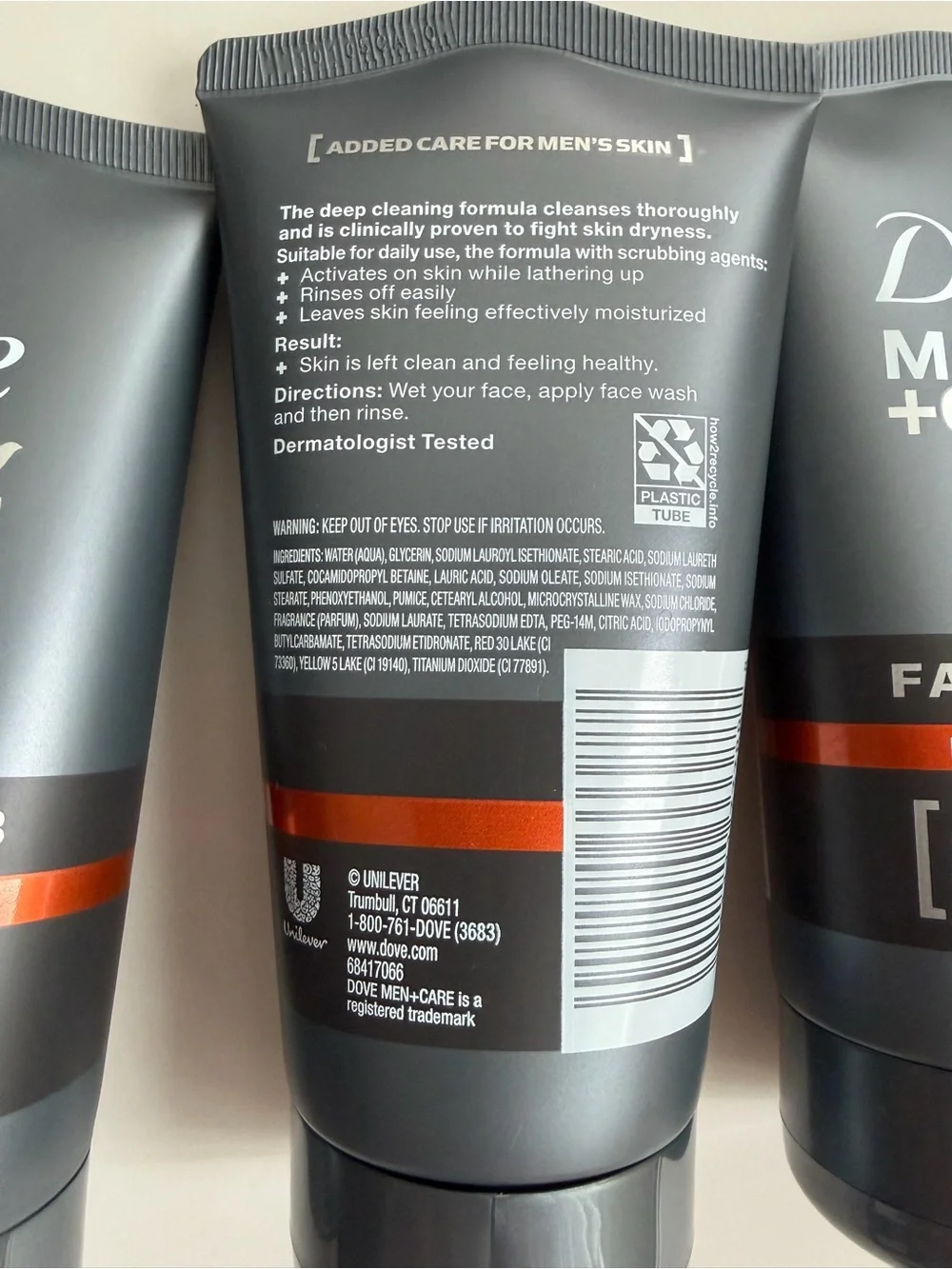 4-Pack Dove Men+Care Deep Clean Face Scrubs NEW 5oz Each Value Set